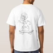 T-shirt logo et alien skateur (Dos)