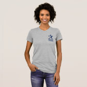 T-shirt Logo et site Web de base de marine (Devant entier)
