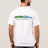 T-shirt Logo et site Web variables de logiciel sur un (Dos)