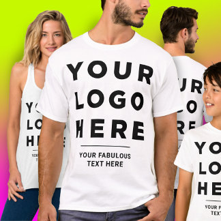T-shirt Logo et texte personnalisés pour entreprise à l'av