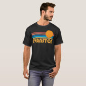 T-shirt Logo Evanston Retro Sunset (Devant entier)