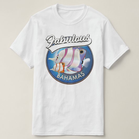 T-shirt Logo fabuleux des Bahamas (Design devant)