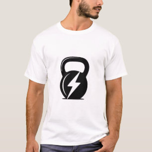 T-Shirt Logo Fitness Abstrait Kettlebell