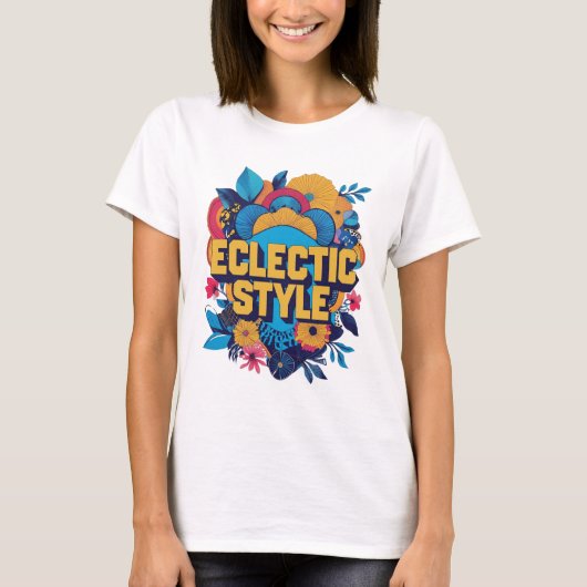T-shirt Logo Floral Style Éclectique (Devant)