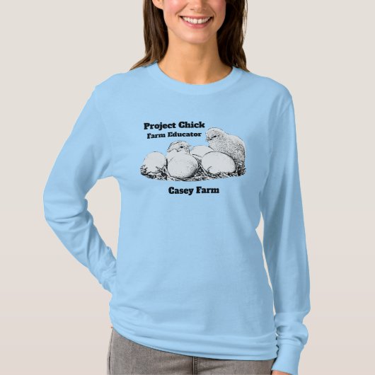 T-shirt Logo foncé longtemps gainé du poussin ver.1 de (Devant)