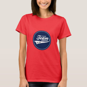 T-shirt Logo frais drôle d'équipe de sports votre nom fa