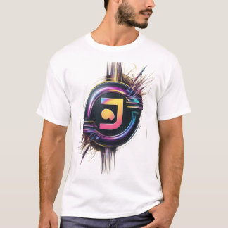 T-shirt Logo futuriste Neon Tech - Art numérique Print