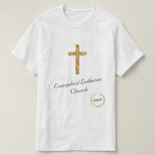T-shirt Logo Gold Cross Church (Design devant)