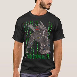 T-SHIRT LOGO GORE VERT MATRICE NOIR PAR SAMOURAÏ GUERRE FÉ