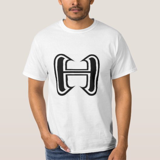 T-shirt Logo Halacy noir et blanc (Devant)