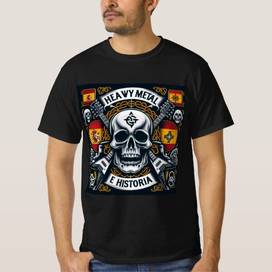 T-shirt Logo Heavy metal e historia - Youtube (Devant)