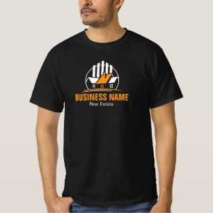 T-shirt Logo immobilier professionnel orange blanc