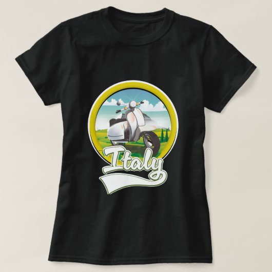 T-shirt Logo Italie Scooter Travel (Design devant)