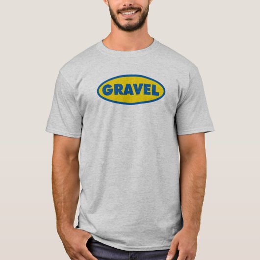 T-shirt Logo jaune Gravel Cycling (Devant)