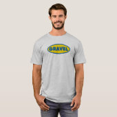 T-shirt Logo jaune Gravel Cycling (Devant entier)