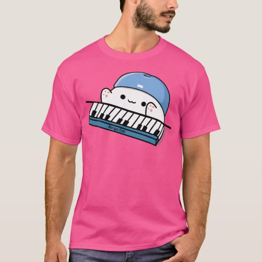 T-shirt Logo K-Pop Meow Bongo Cat (Devant)