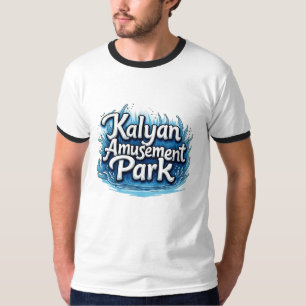 T-shirt Logo "Kalyan Amusement Park" - Vibrant Wave Ringer