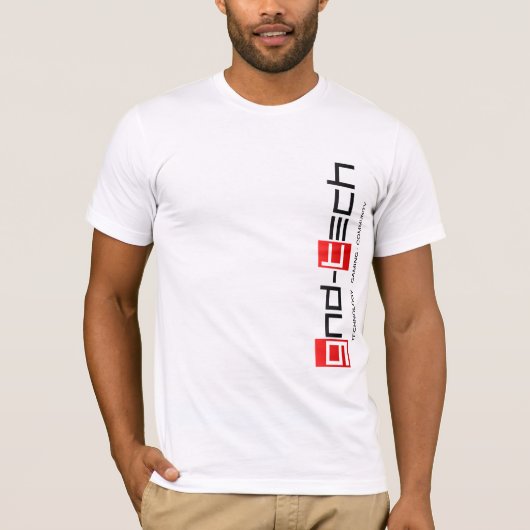 T-shirt logo latéral blanc de la terre (Devant)