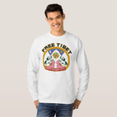 T-shirt Logo libre de drapeau du Thibet (Devant entier)