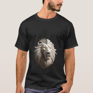 T-shirt Logo Lion géométrique monochromatique intemporel T