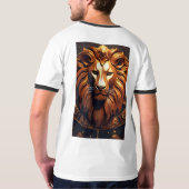 T-shirt Logo Lion géométrique : résistance à chaque angle" (Dos)