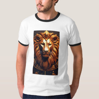 T-shirt Logo Lion géométrique : résistance à chaque angle"