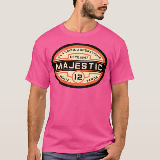 T-shirt Logo Majestic 12 ovale (orange)