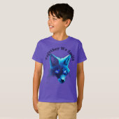 T-shirt Logo Majestic Blue Fox Cyberpunk (Devant entier)
