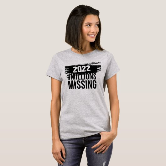 T-shirt Logo #MillionsMissing 2022 en noir (Devant entier)