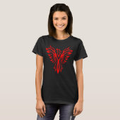 T-shirt Logo Mythique Phoenix Bird Rising (Rouge) (Devant entier)