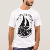 T-shirt Logo nautique moderne avec scène de voilier (Devant)