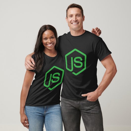 T-shirt Logo Nodejs JavaScript Web Developer (Unisexe)