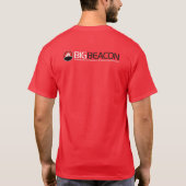 T-shirt Logo noir, grande balise des textes blancs (Dos)