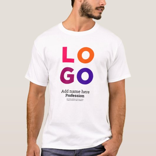 T-shirt Logo, nom, profession et texte de l'entreprise (Devant)