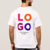 T-shirt Logo, nom, profession et texte de l'entreprise (Dos)