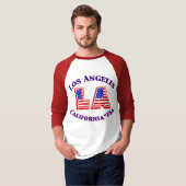 T-shirt Logo patriotique de Los Angeles Etats-Unis (Devant entier)