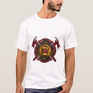 T-shirt Logo personnalisé du service d'incendie