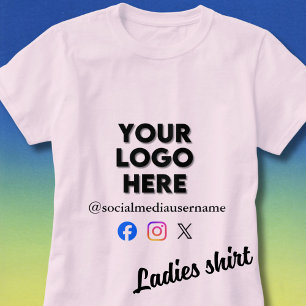 T-shirt *Logo personnalisé et entreprise de médias sociaux