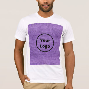 T-shirt Logo personnalisé toile de jute violette