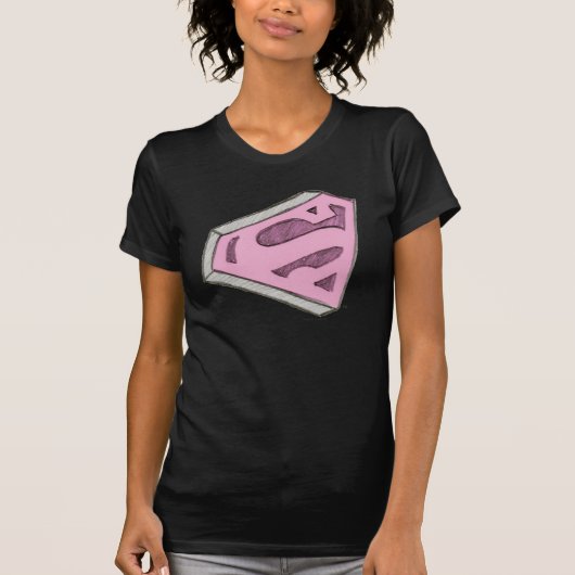 T-shirt Logo Pink Croquetée Supergirl (Devant)