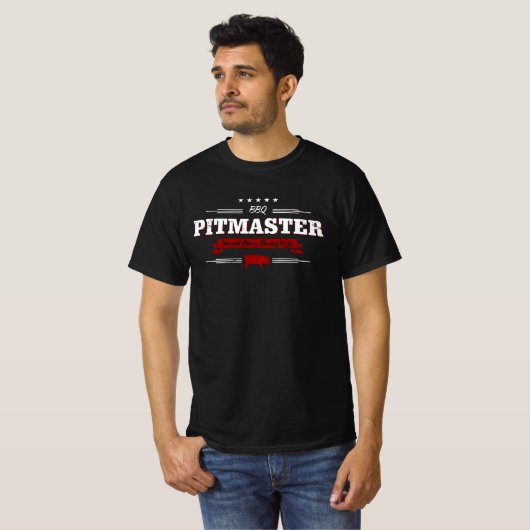 T-shirt logo pitmaster bbq (Devant entier)