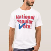 T-shirt Logo populaire national de vote classique (Devant)