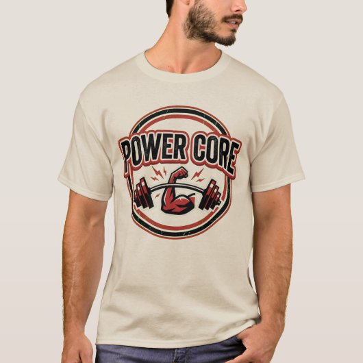 T-shirt Logo Power Core Gym (Devant)