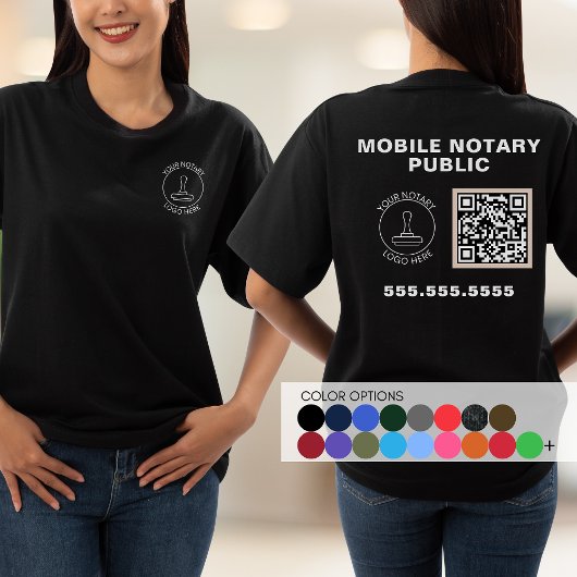 T-shirt Logo professionnel QR Code Notaire Travail