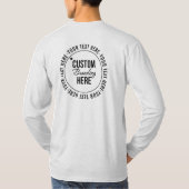 T-shirt Logo promotionnel gris Vêtements simples (Dos)