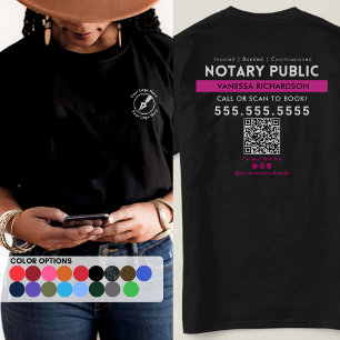 T-shirt Logo public Noir Noir Professionnel Code QR