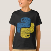 T-shirt Logo Python en détresse pour ingénieurs (Devant)