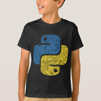 T-shirt Logo Python en détresse pour ingénieurs