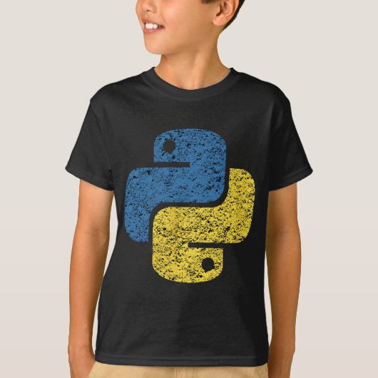 T-shirt Logo Python en détresse pour ingénieurs (Devant)
