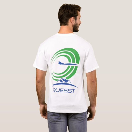 T-shirt Logo Quesst de la NASA Supersonic White 100% coton (Dos entier)